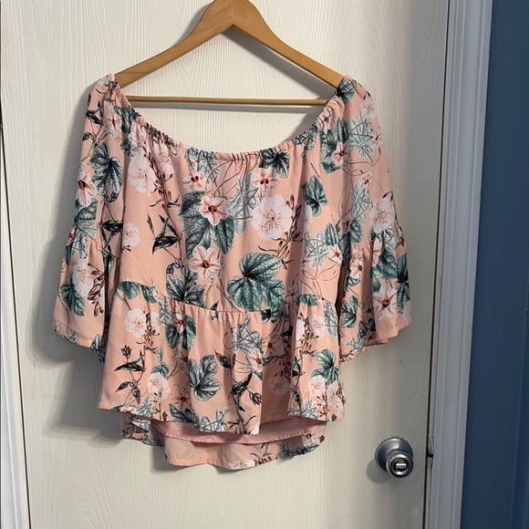 a.n.a Pink Peplum Ruffled Blouse - Picture 4 of 4